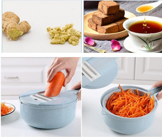 8 In 1 Mandoline Vegetable Slicer With Strainer