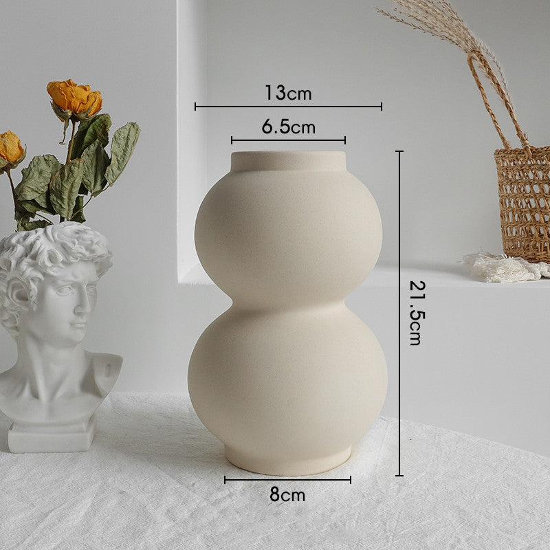 Light Ceramic Minimal Dry Flower Vase