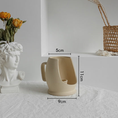 Light Ceramic Minimal Dry Flower Vase