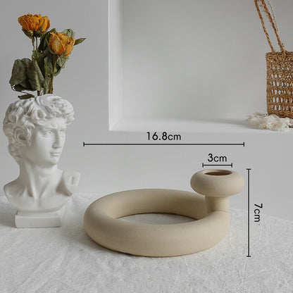 Light Ceramic Minimal Dry Flower Vase