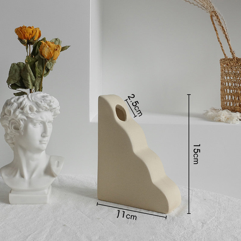 Light Ceramic Minimal Dry Flower Vase