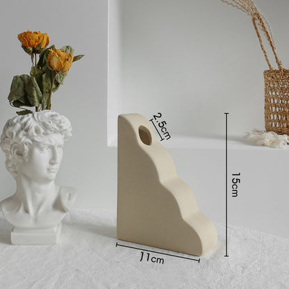 Light Ceramic Minimal Dry Flower Vase