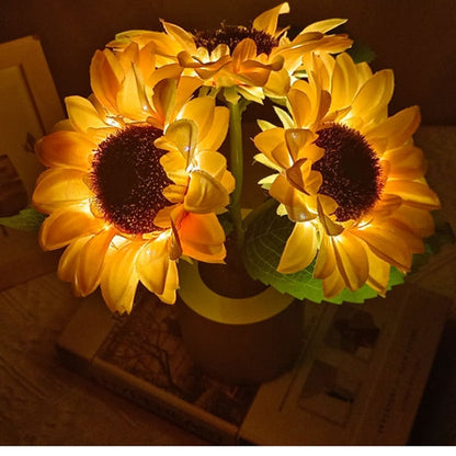 Rechargeable Sunflower Led Simulation Night Table Lamp