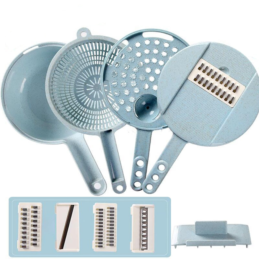 8 In 1 Mandoline Vegetable Slicer With Strainer