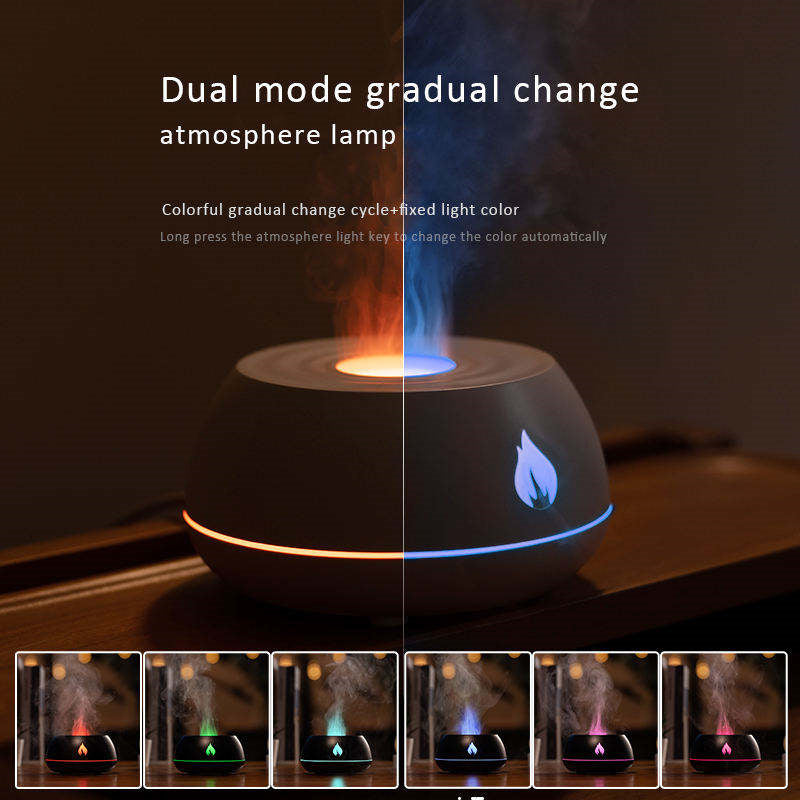 130ML USB Flame Aromatherapy Air Humidifier