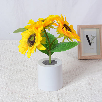 Rechargeable Sunflower Led Simulation Night Table Lamp