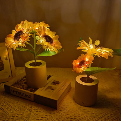 Rechargeable Sunflower Led Simulation Night Table Lamp