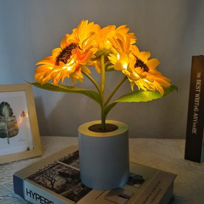 Rechargeable Sunflower Led Simulation Night Table Lamp