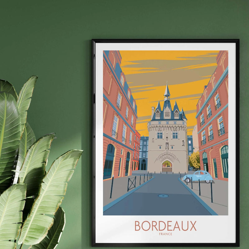 Bordeaux Tourist France Wall Art Poster
