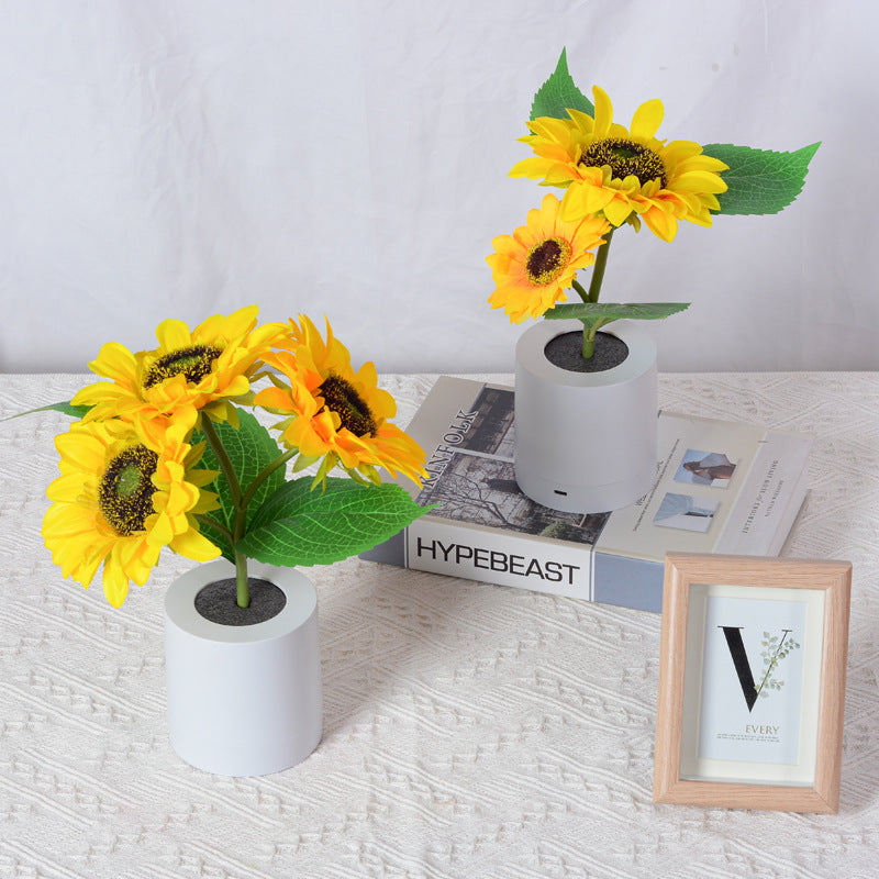 Rechargeable Sunflower Led Simulation Night Table Lamp