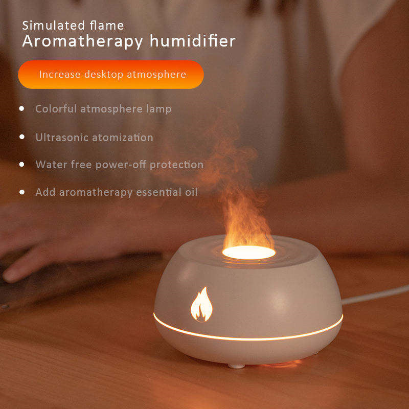 130ML USB Flame Aromatherapy Air Humidifier