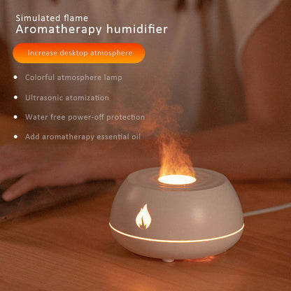 130ML USB Flame Aromatherapy Air Humidifier