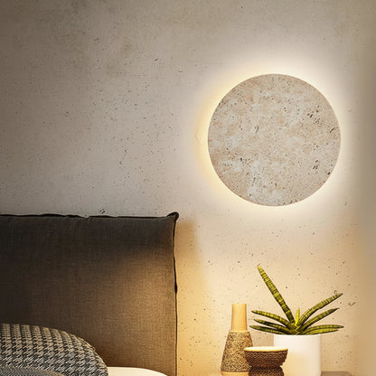Yellow Stone Wall Clock Light